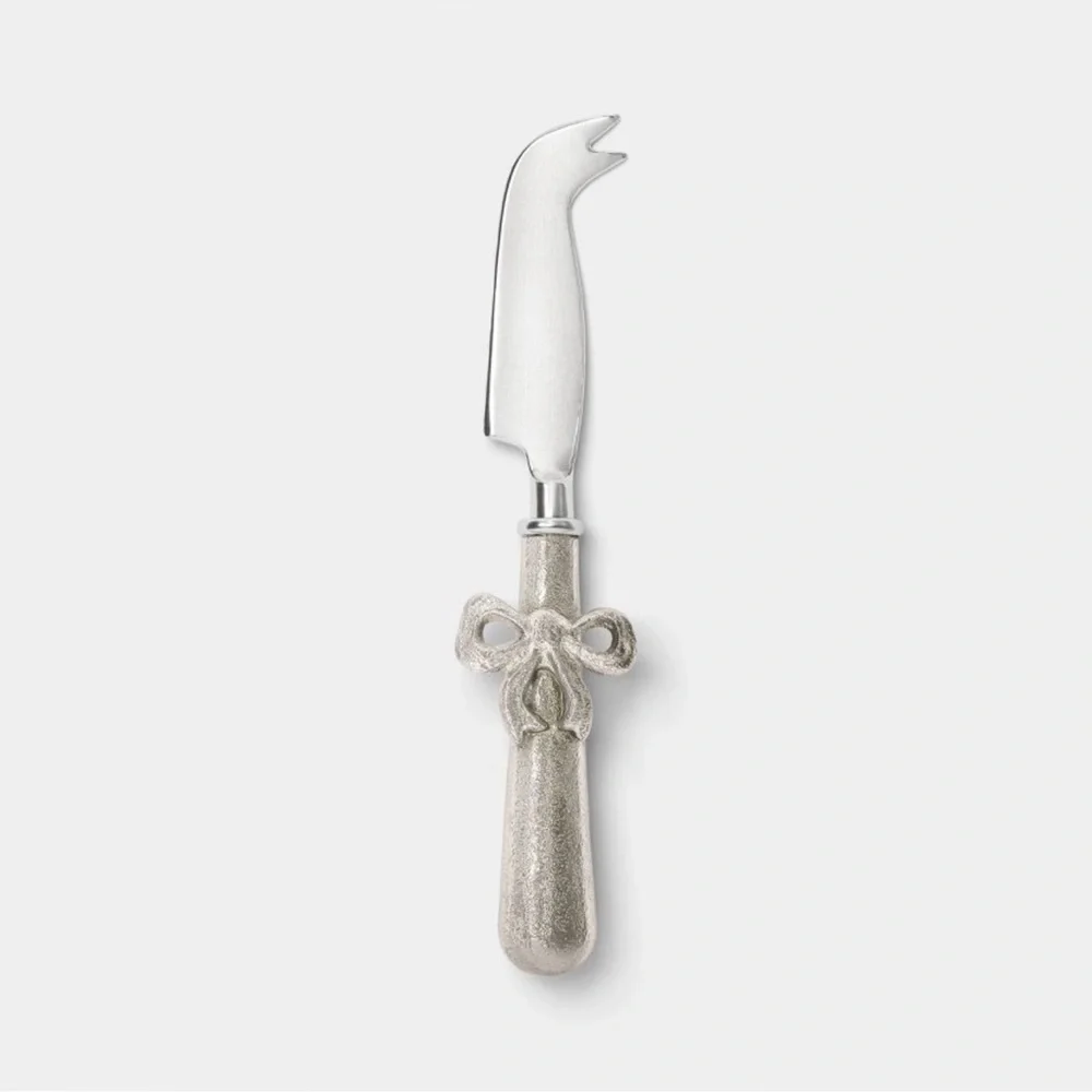 4pk Bow Cheese Tool Set Silver - Threshold™
